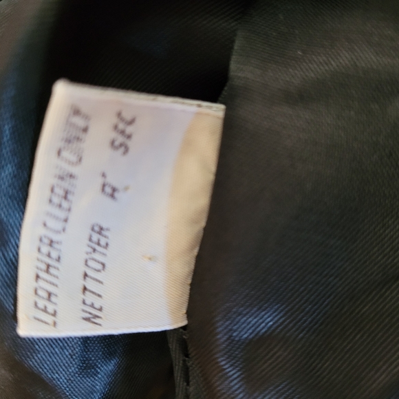 Lowell & Whitney Genuine Leather Skirt Size 10 Black Made in Italy Belt Lined - Picture 8 of 12